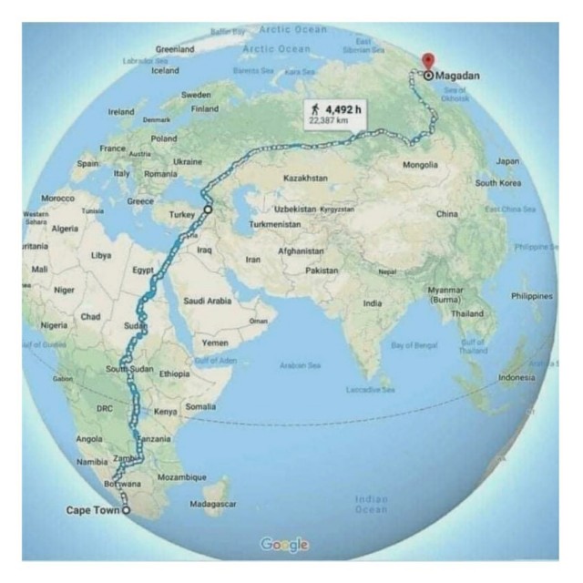 Самый длинный пешеходный путь