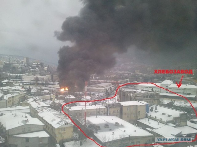 Пожар на Олимпийском объекте в Сочи