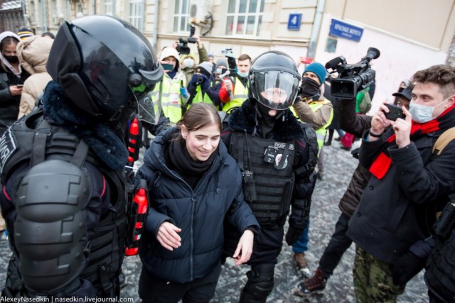 Москва. 31.01.2021. Полицейское безумие