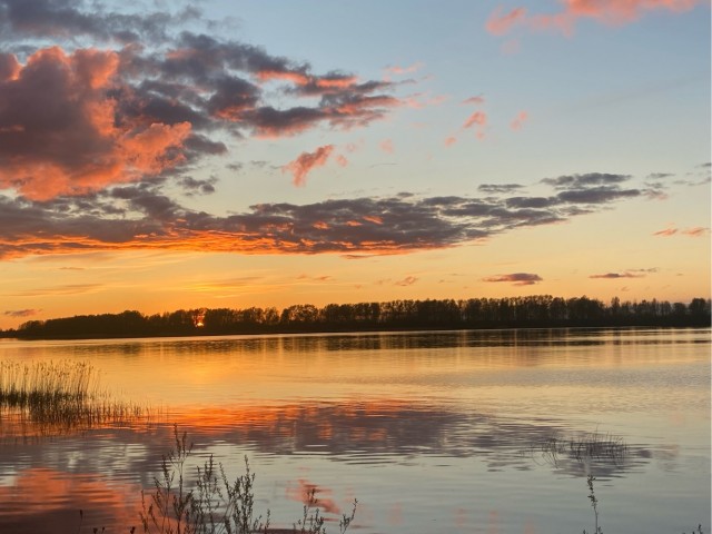 Закат над Гродненской областью