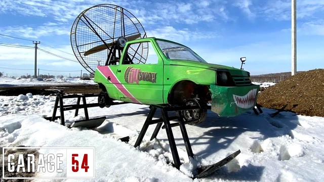 В селе Новый Кинер в Татарстане местный житель сделал себе аэросани, чтобы удобнее было по снегу передвигаться