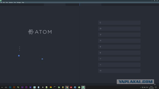 Не видно интерфейс в редакторе Atom