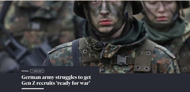 В Германии проблема: зумеры не хотят становиться солдатами