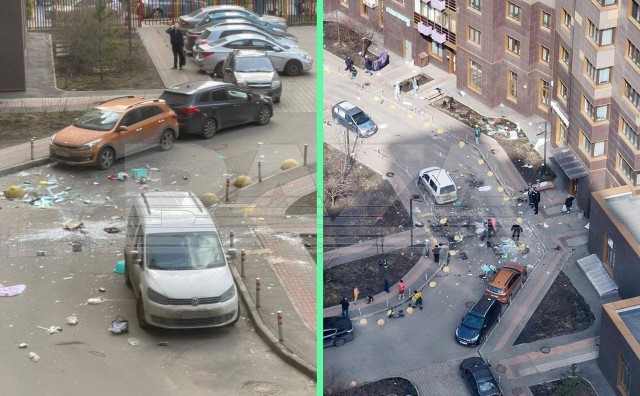 Кто-то выкидывает вещи на улицу с 25 этажа в Одинцово,