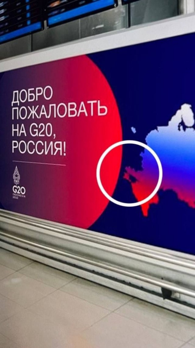 На G20 на карте России были изображены Крым, Луганск, Донецк, Херсон, Запорожье