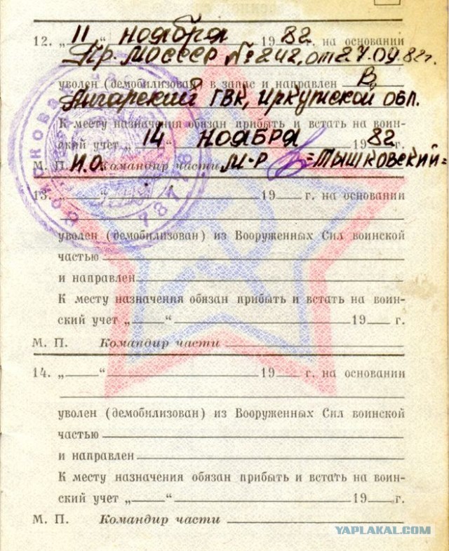 25 лет назад Я дембельнулся