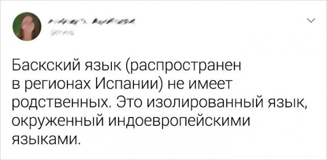 Немного фактов о разных языках мира