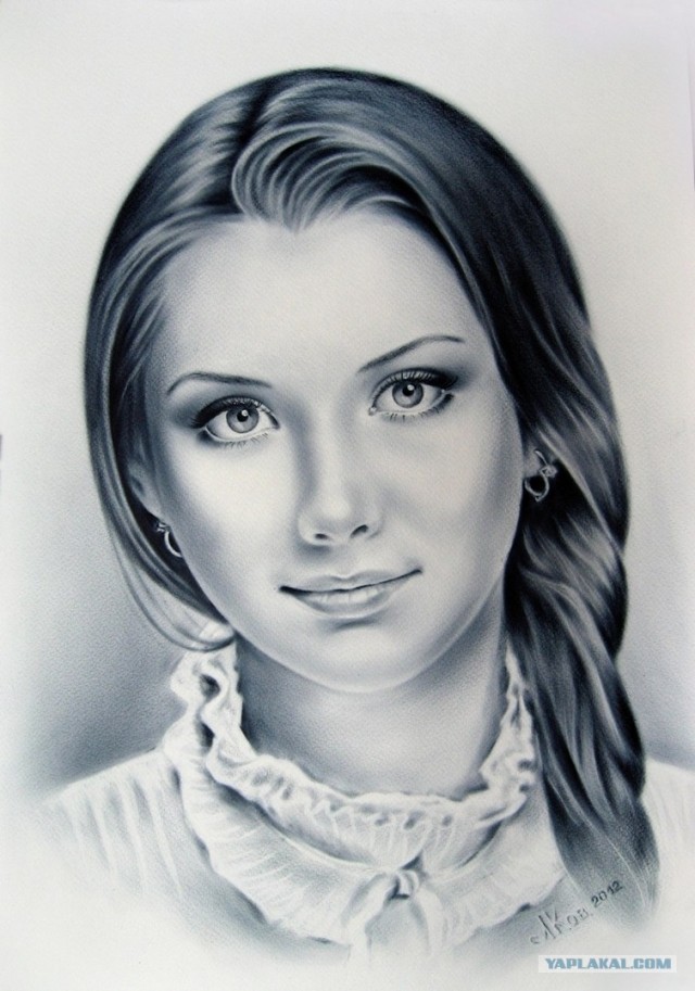 Работы сухой кистью художника Елены Коваленко