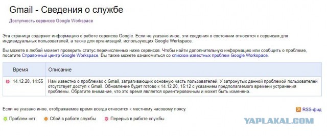 YouTube (Ютуб) и Гугл сломался