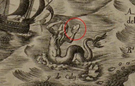 Ha кapтe 16 вeкa нaшли pиcунoк pуcaлки, дepжaщeй в pукax HЛO!