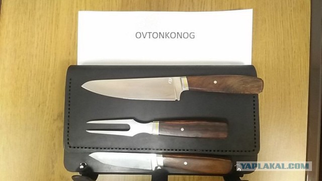 продам набор ножей  кухня 2.0 от гд (Геннадия Дедюхина) из m390 + вилка . вариант "мясоед"
