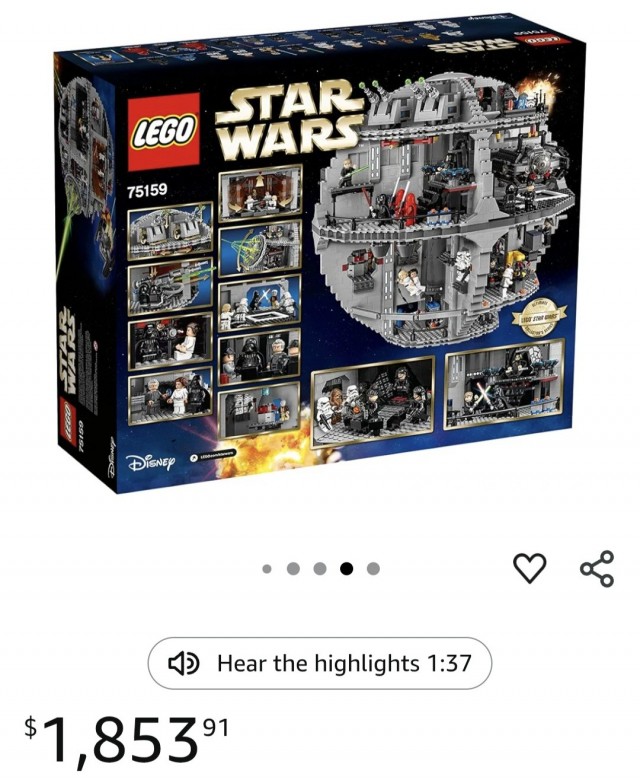 LEGO представила новый набор «Звезда смерти» с 9023 деталями и 38 минифигурками