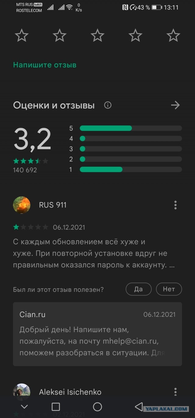 Пользователи ЦИАНа массово ставят единицы в Google Play из-за запрета на "только славянам"