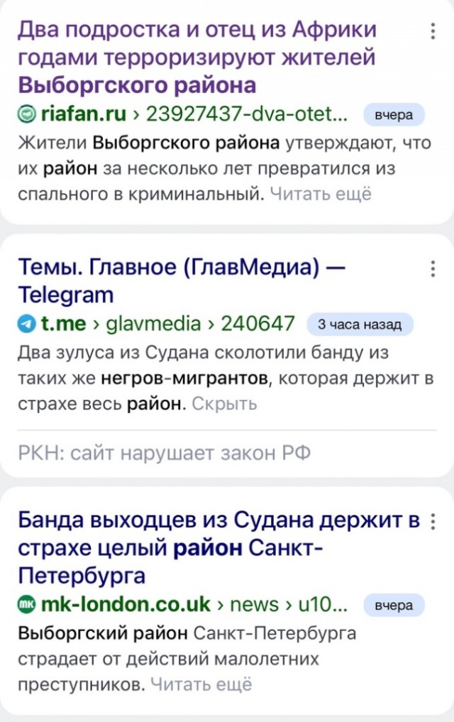 СК проверяет семейку выходцев из Судана, после избиения детей, погромов и мелких краж в Петербурге
