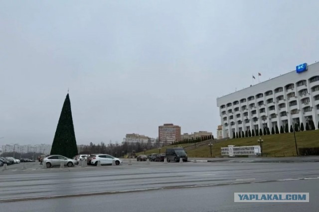 Нижегородцам объяснили, почему новогодняя ель на Минина стоит криво
