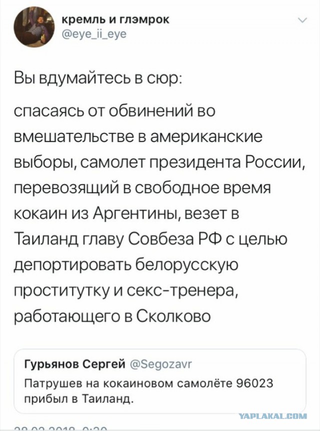 Экс-глава ФСБ Патрушев полетел навстречу Рыбке
