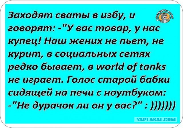 "Машенька! Срочно зовите сисадмина - инет пропал!"