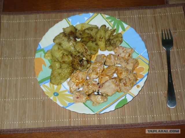 Курочка острая с картошкой по-деревенски :)