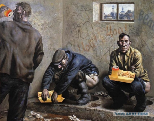 Фотожаба: шахматистка - ланч в метро