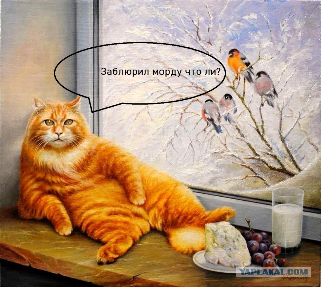 Картина. Кот за дверью