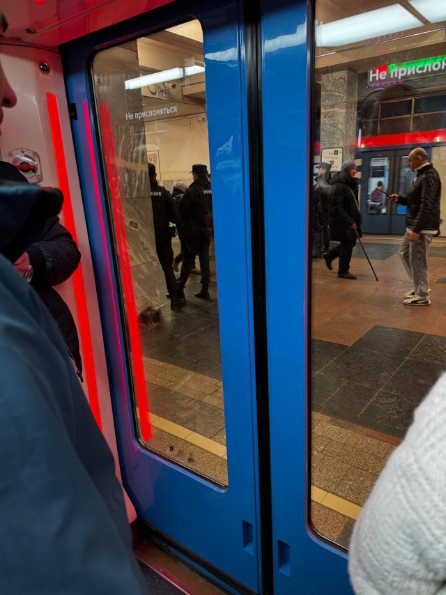 Массовую проверку документов у пассажиров устроили на фиолетовой ветке метро