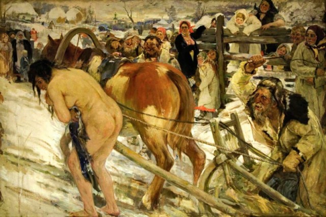 Дикий русский обычай, о котором написал Горький, а зарисовал для потомков ученик Репина