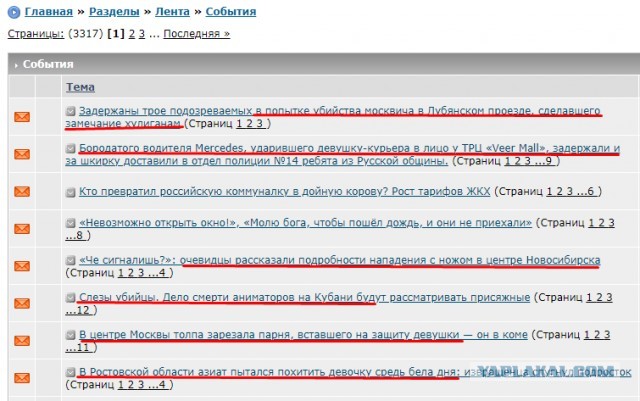 Просто новости идут подряд, ничего нового