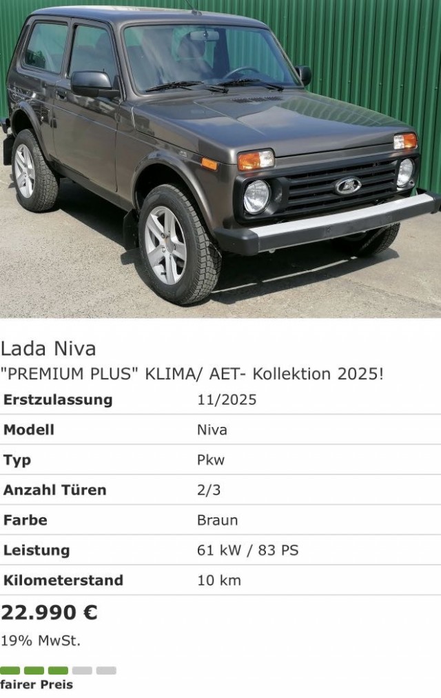 На продажу выставили новый автомоблиь Lada Niva RAPTOR 2025 для охотников "всего" за 3 млн рублей