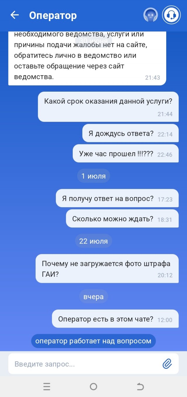 На меня наорали Госуслуги