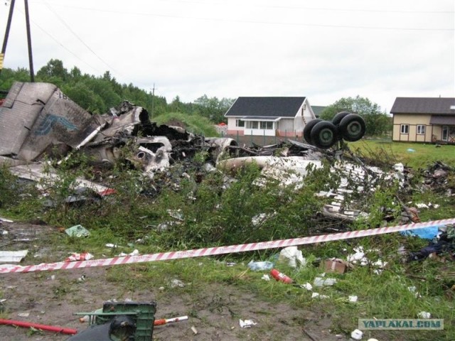 Жёсткая посадка ТУ-134 в Карелии