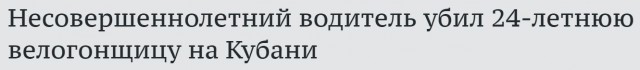 Подросток без прав насмерть сбил известную российскую велогонщицу Плужникову