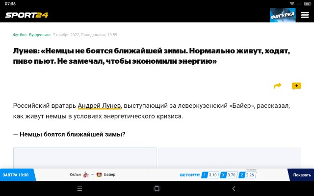 Лунёв: "Немцы экономят электричество? Не замечал. Нормально живут, пиво пьют"