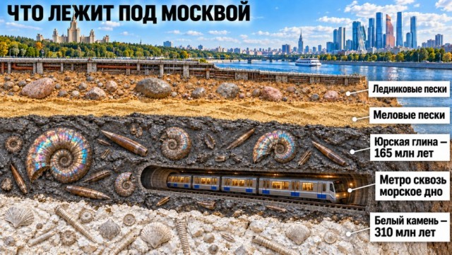 На месте Москвы плескалось море. Какие следы оно оставило