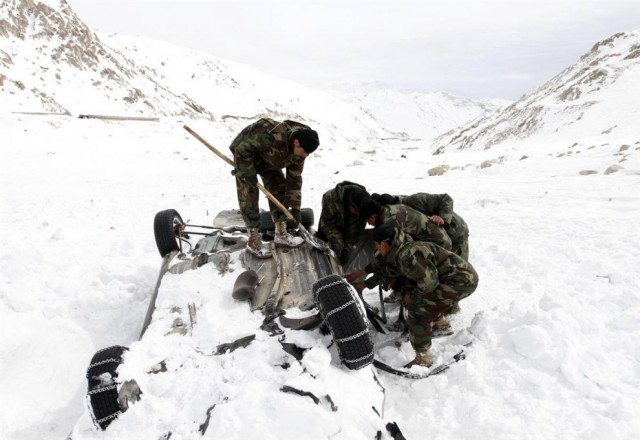 Снежные лавины в Афганистане