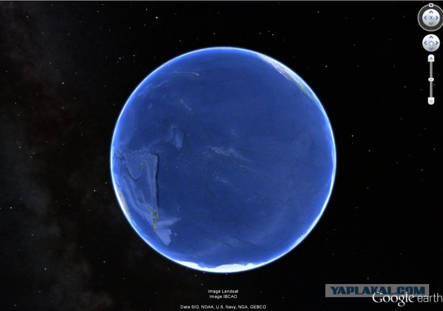 Зум на Google Earth
