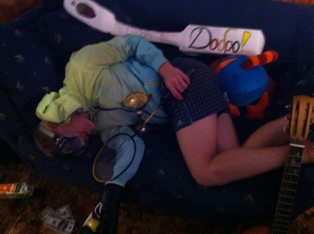 Просто приходил Серёжка, поиграли мы немножко