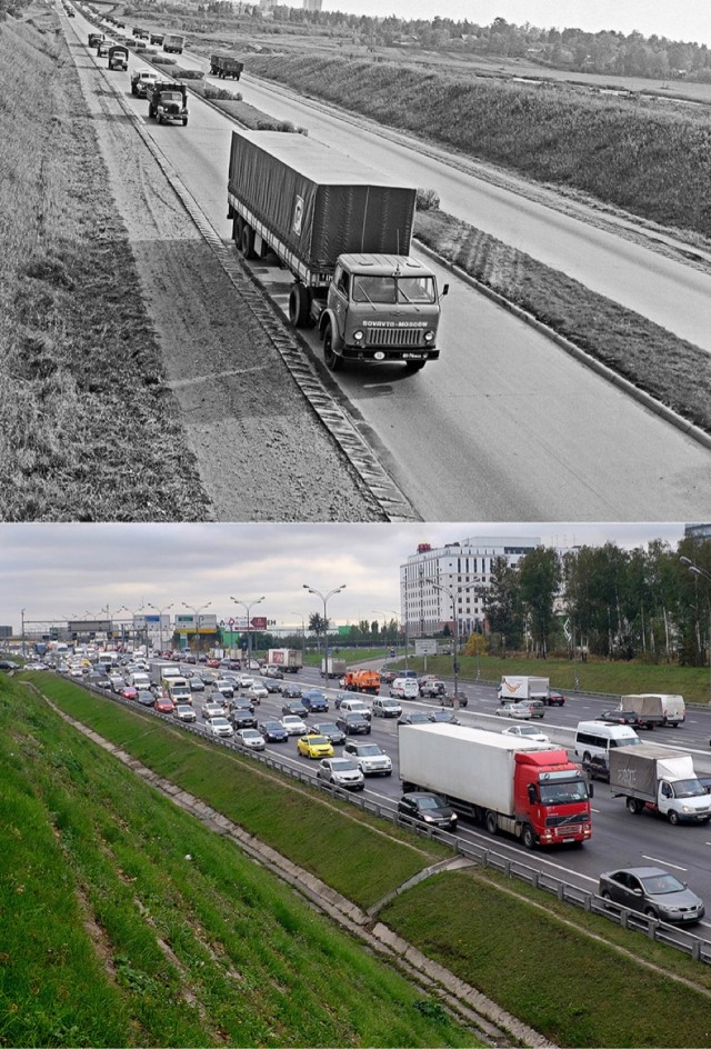 Москва тогда и сейчас. 10 фотографий показывающих как изменилась столица за последние десятилетия.
