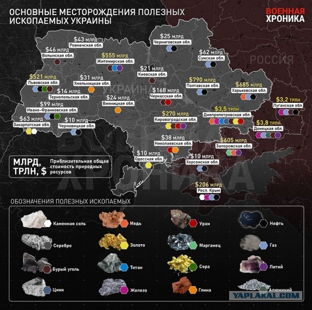 Украина согласилась передать США свои редкоземельные металлы — на сумму $500 млрд.