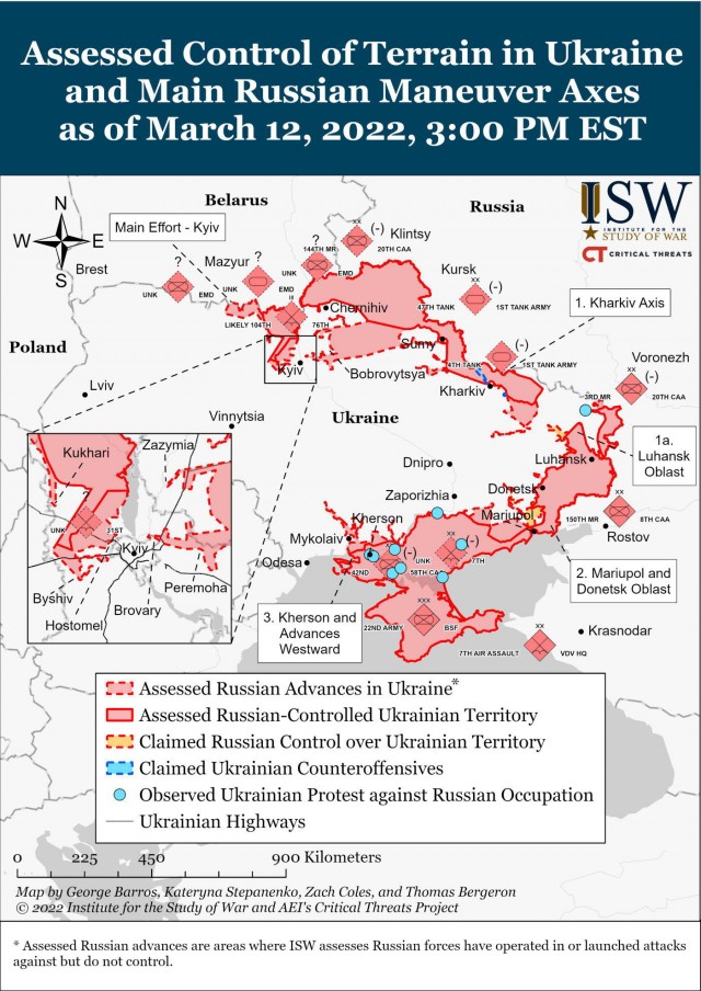 Карта боевых действий на Украине за последние две недели