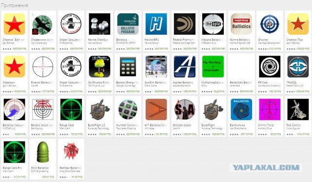 В AppStore есть баллистический калькулятор