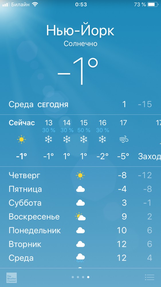 США сковали морозы