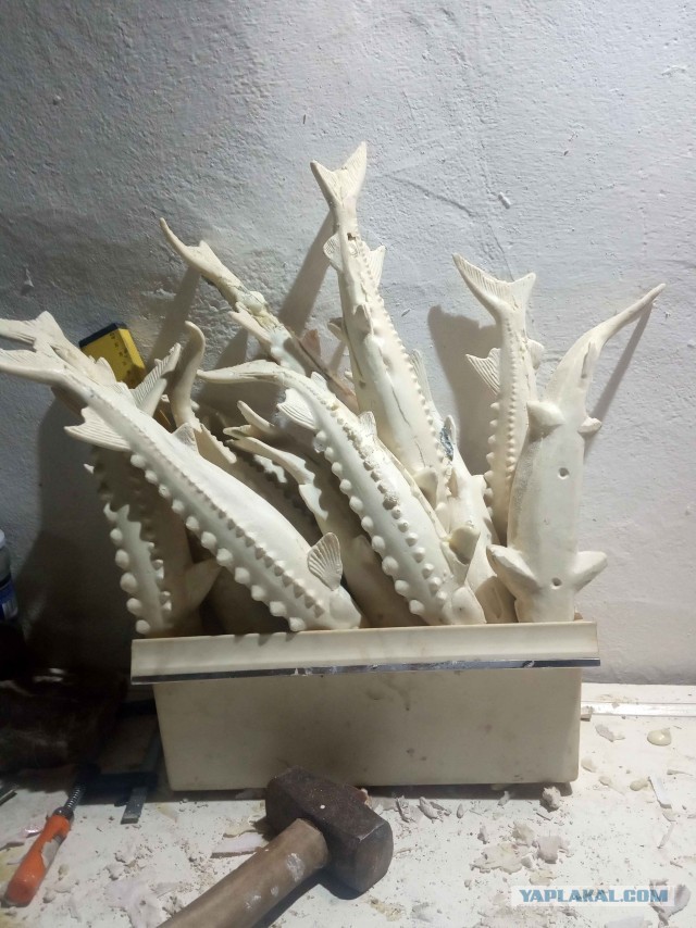 Изготовление декоративного панно "Осетровые"