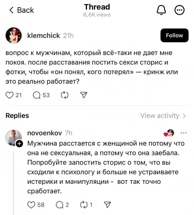 Вопрос к мужчинам