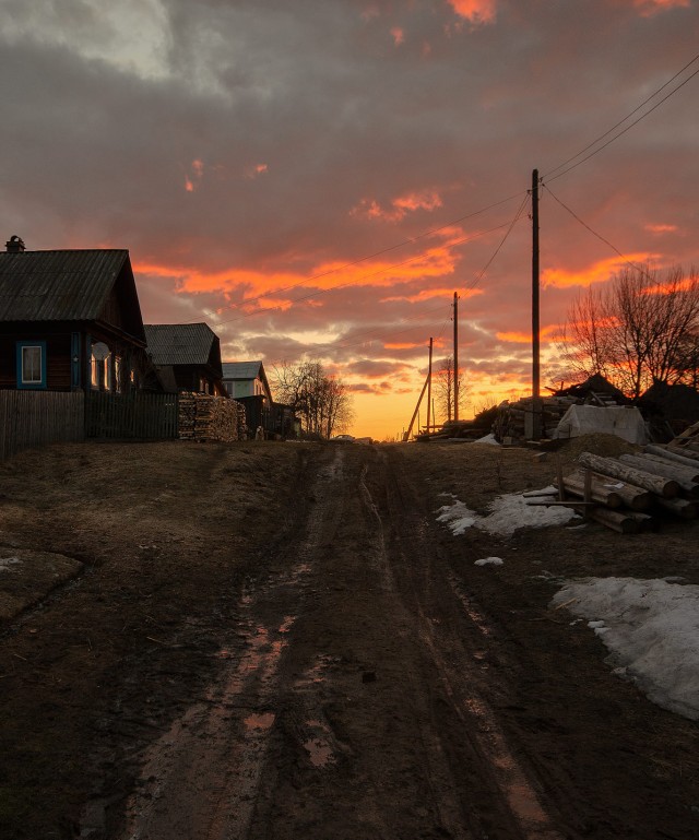 Начало весны в деревне