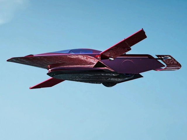 Представлен концепт футуристичного летающего авто VEKTOR с крыльями чайки и внешностью суперкара