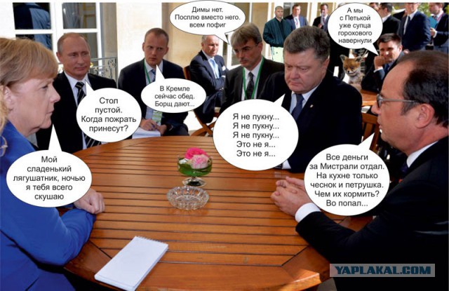 Порошенко и Путин пожали друг другу руки
