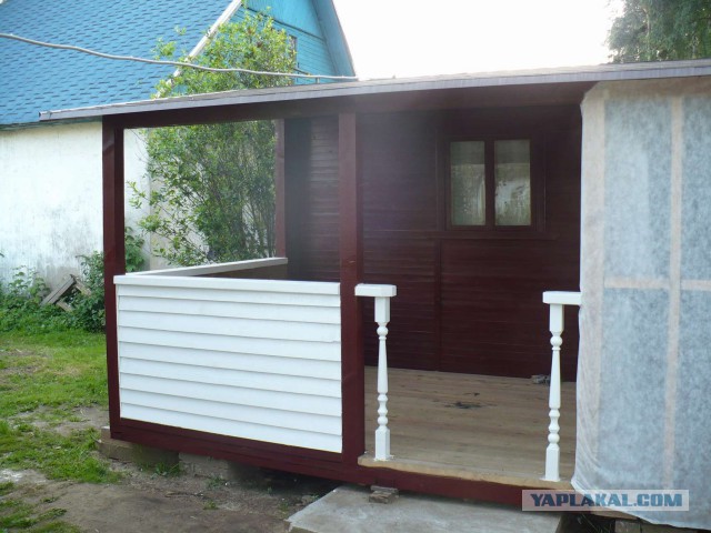 Бюджетный дачный домик из бытовки своими руками