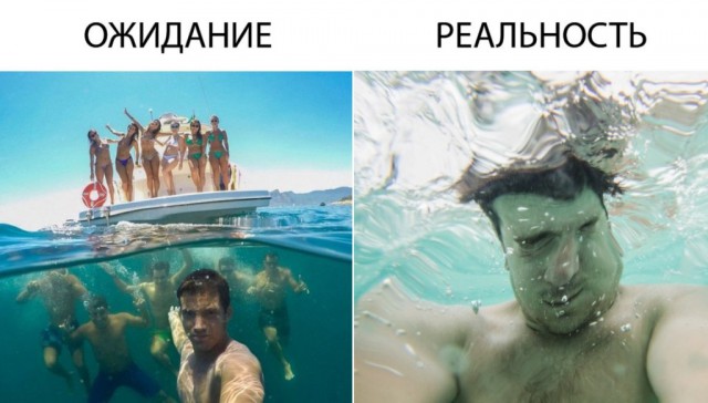 Между двух миров: на этих полуподводных фото видно, что ждет вас за ширмой водной глади