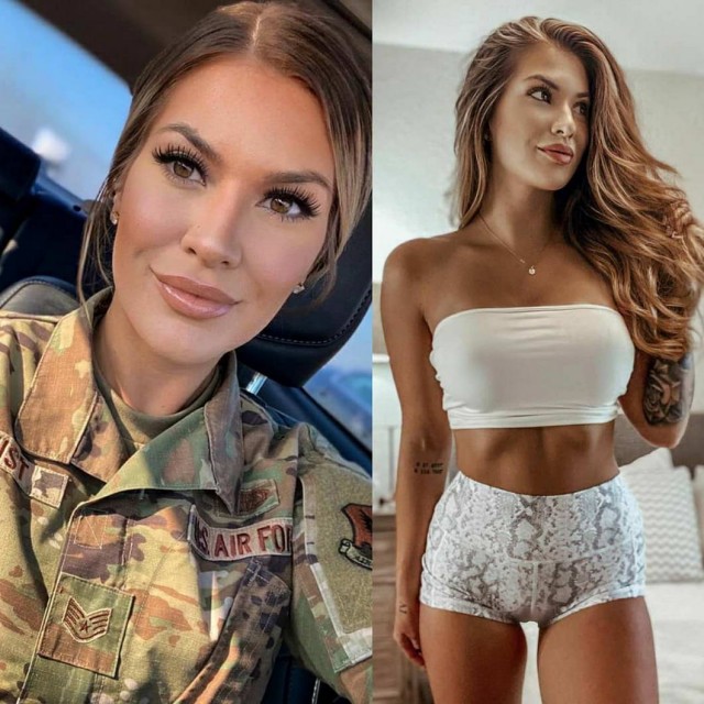 Девушки в форме и без нее