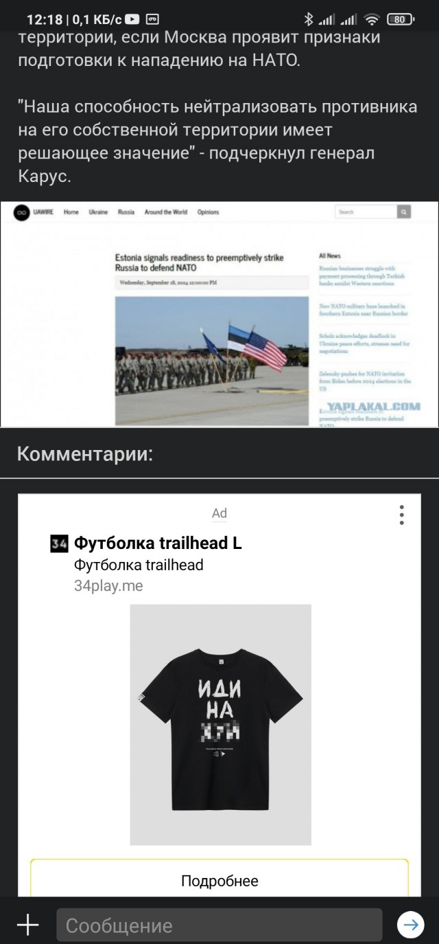 Эстония готова нанести России превентивный удар